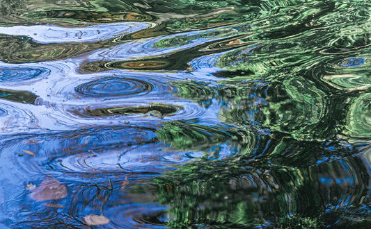 Patterns of Asahi River on New Year's Day
